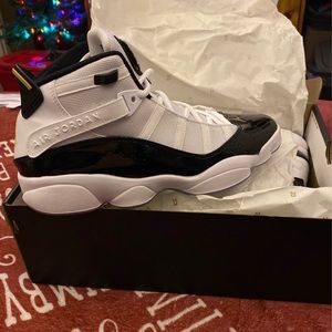 NEW 2020 JORDAN 6 RINGS BLACK WHITE GOLD